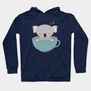 Kawaii Cute Koala Bear With Coffee Hoodie